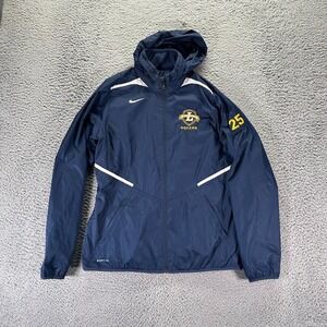 Nike Track Jacket Mens Large Blue Storm Fit Hooded Warriors Soccer Stretch